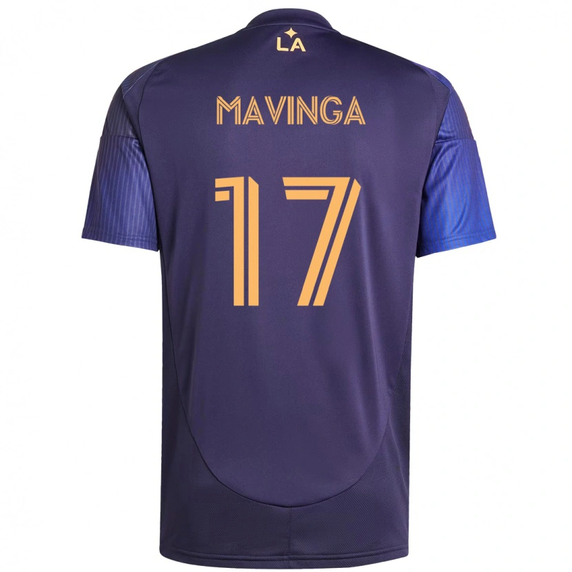 Danxen Kinderen Chris Mavinga #17 Paars Blauw Uitshirt Uittenue 2025/26 T-Shirt