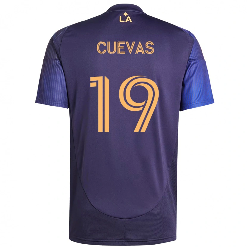 Danxen Kinderen Mauricio Cuevas #19 Paars Blauw Uitshirt Uittenue 2025/26 T-Shirt