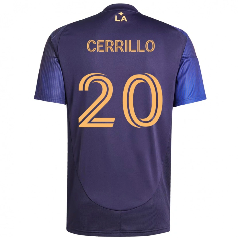 Danxen Kinderen Edwin Cerrillo #20 Paars Blauw Uitshirt Uittenue 2025/26 T-Shirt