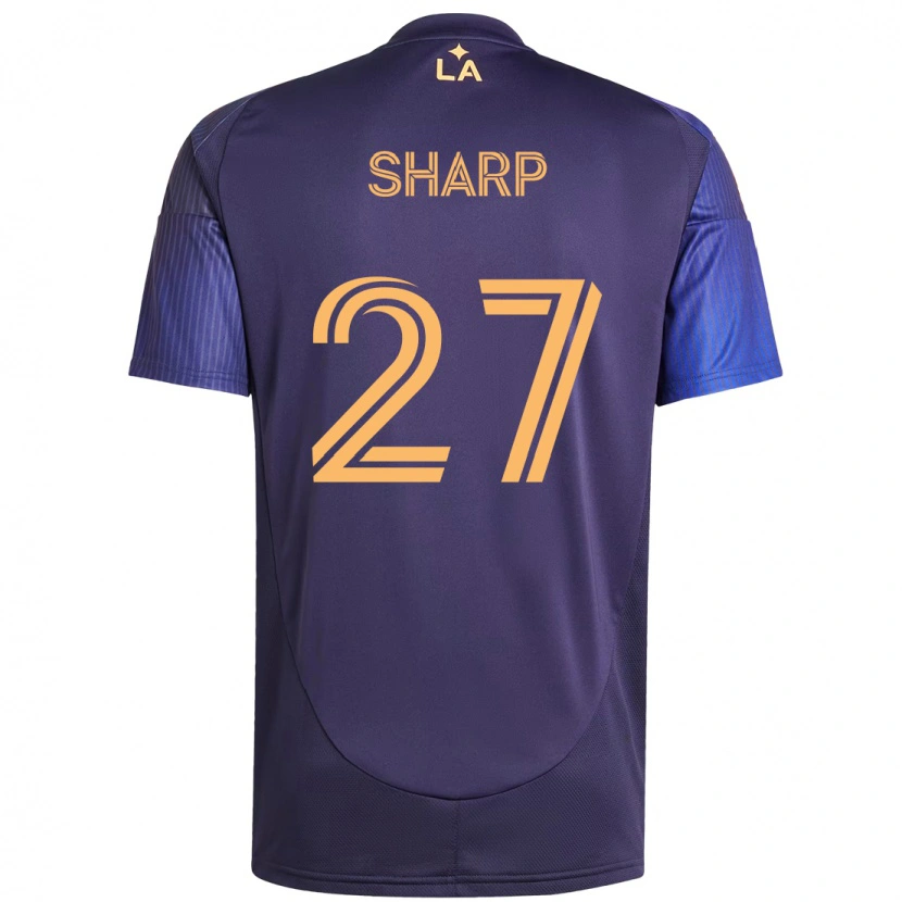 Danxen Kinderen Billy Sharp #27 Paars Blauw Uitshirt Uittenue 2025/26 T-Shirt