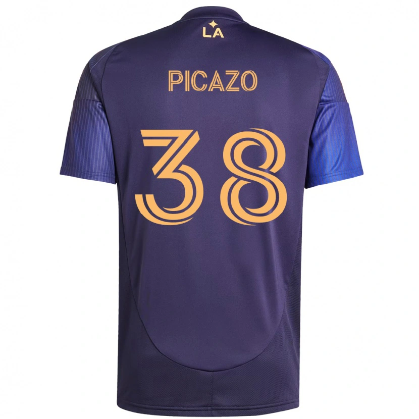 Danxen Kinderen Axel Picazo #38 Paars Blauw Uitshirt Uittenue 2025/26 T-Shirt