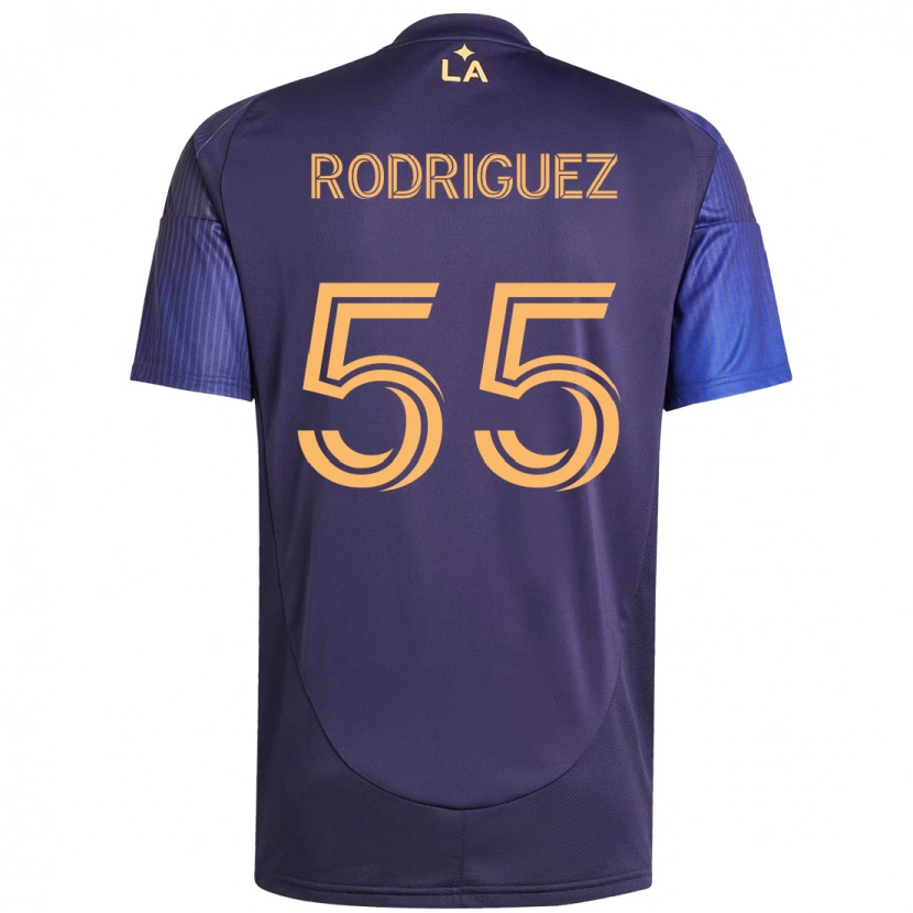 Danxen Kinderen Diego Rodriguez #55 Paars Blauw Uitshirt Uittenue 2025/26 T-Shirt