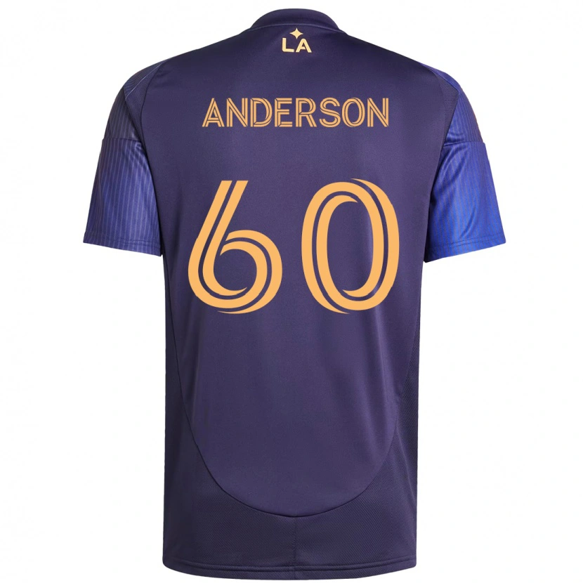 Danxen Kinderen Nolan Anderson #60 Paars Blauw Uitshirt Uittenue 2025/26 T-Shirt