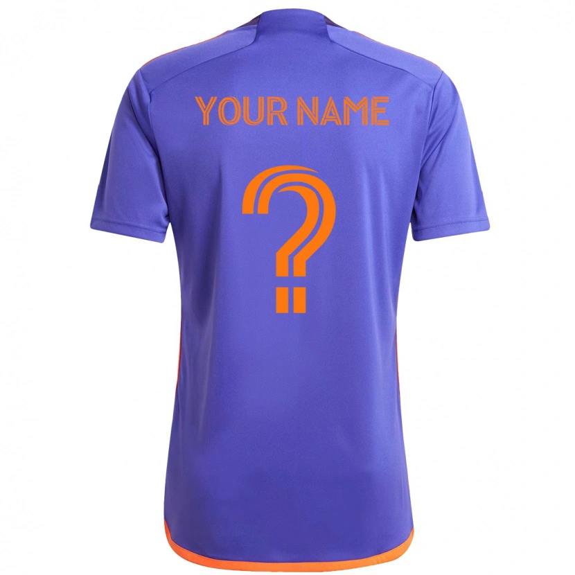 Danxen Kinderen Uw Naam #0 Paars Oranje Uitshirt Uittenue 2025/26 T-Shirt