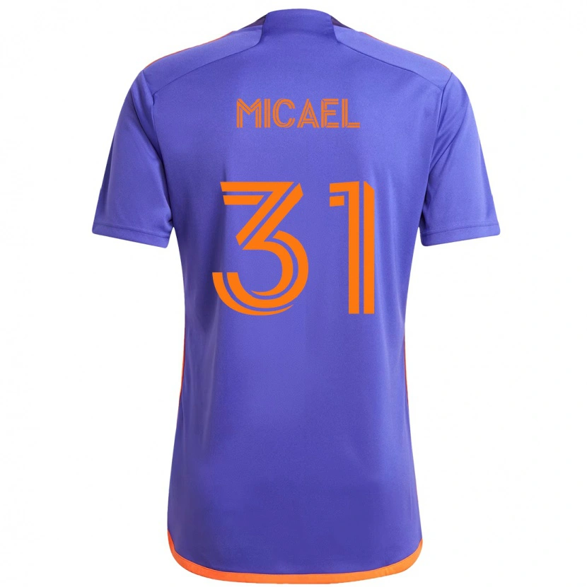 Danxen Kinderen Micael #31 Paars Oranje Uitshirt Uittenue 2025/26 T-Shirt