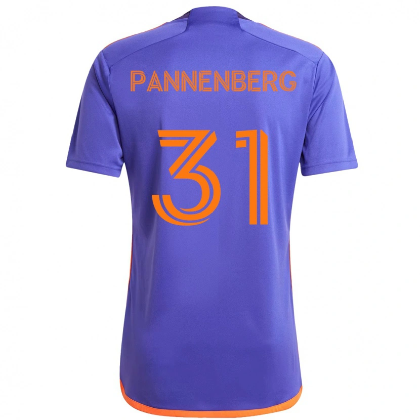 Danxen Kinderen Andrew Pannenberg #31 Paars Oranje Uitshirt Uittenue 2025/26 T-Shirt