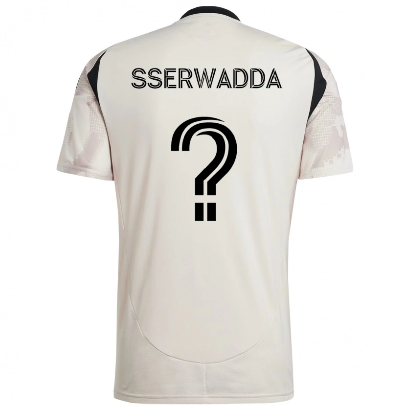 Danxen Kinderen Steven Sserwadda #0 Beige Zwart Uitshirt Uittenue 2025/26 T-Shirt