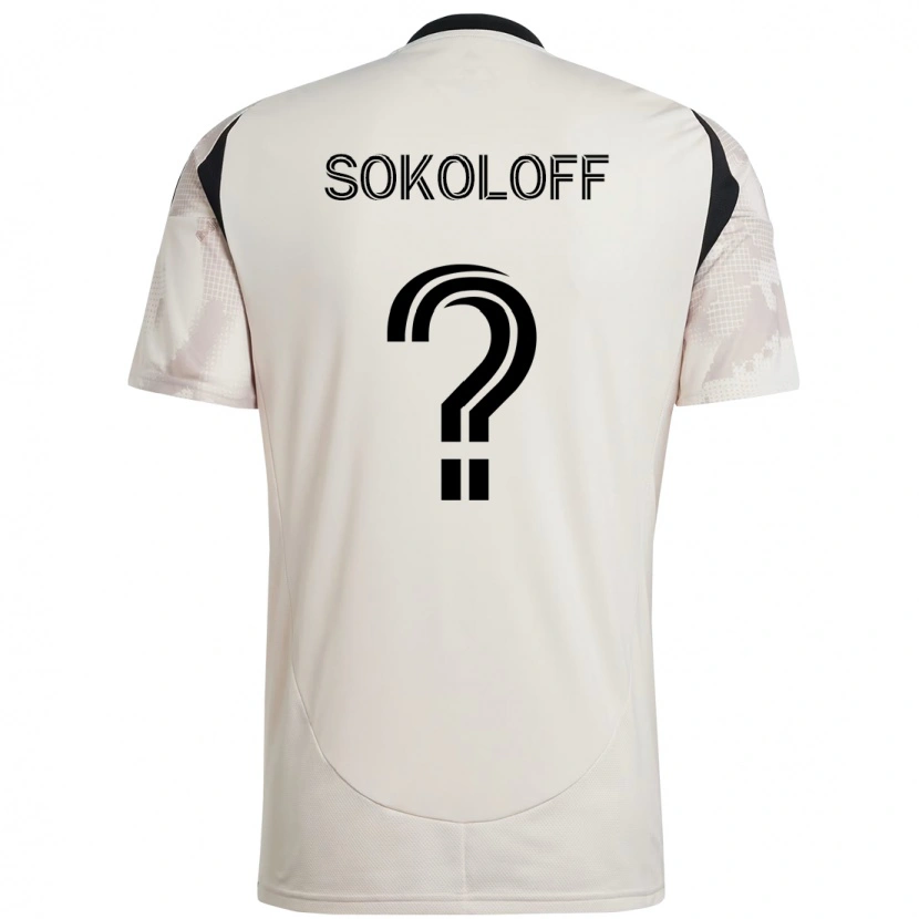 Danxen Kinderen Paul Sokoloff #0 Beige Zwart Uitshirt Uittenue 2025/26 T-Shirt