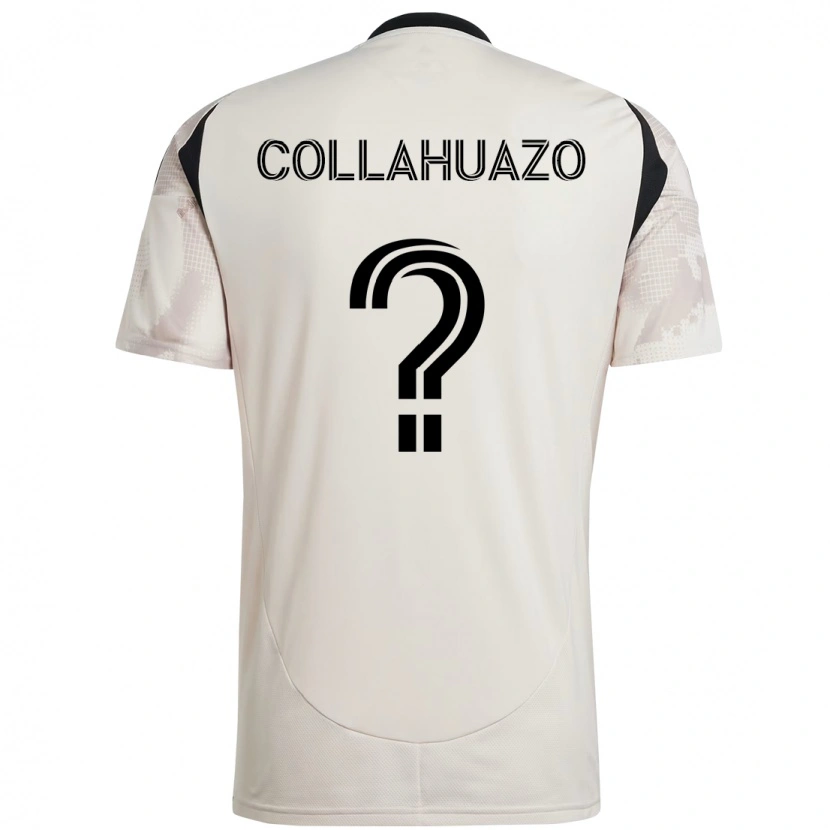 Danxen Kinderen Jair Collahuazo #0 Beige Zwart Uitshirt Uittenue 2025/26 T-Shirt