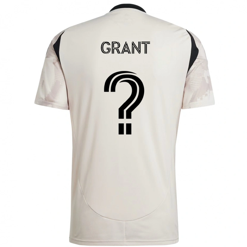Danxen Kinderen Joshua Grant #0 Beige Zwart Uitshirt Uittenue 2025/26 T-Shirt
