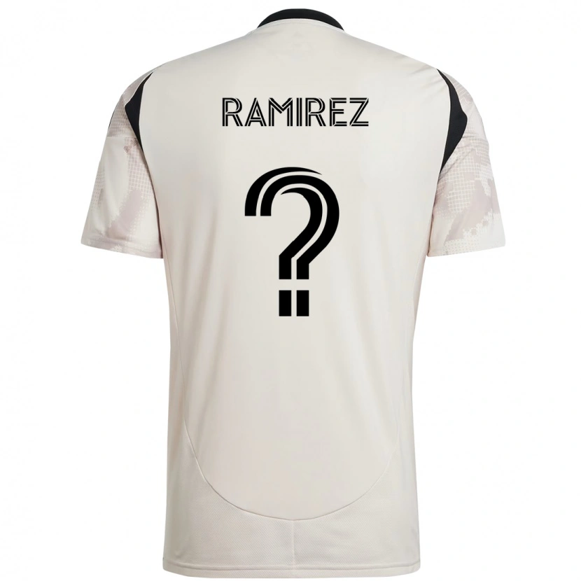 Danxen Kinderen Ángel Ramírez #0 Beige Zwart Uitshirt Uittenue 2025/26 T-Shirt