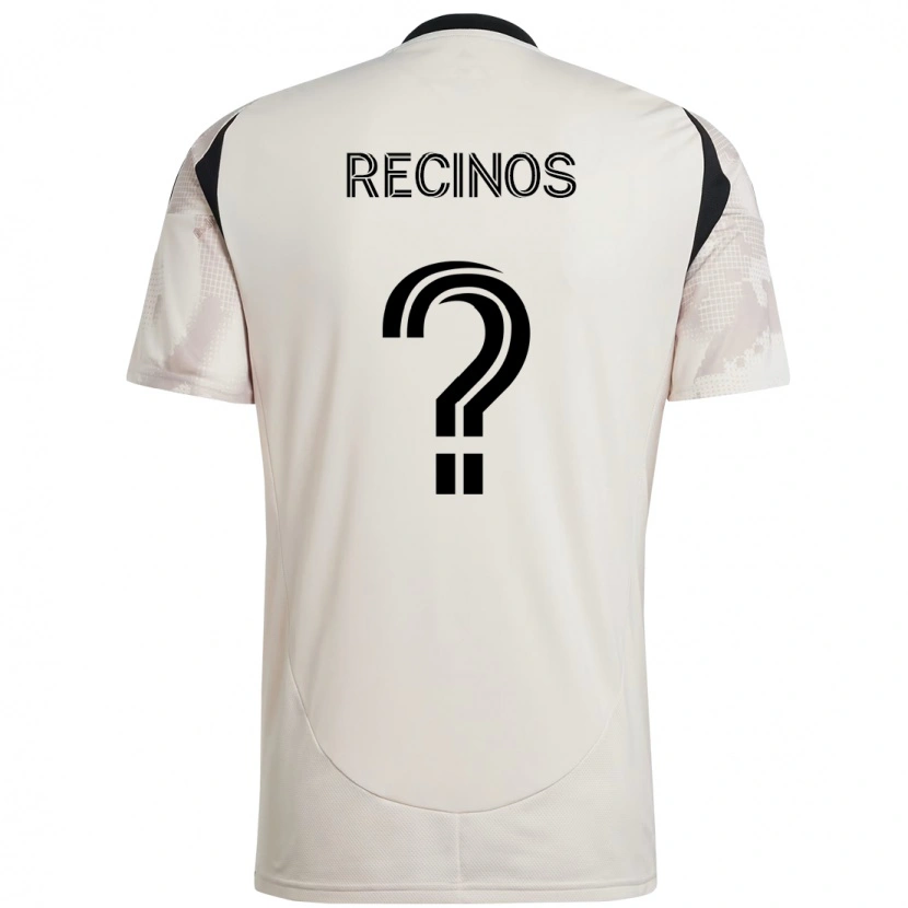 Danxen Kinderen Arian Recinos #0 Beige Zwart Uitshirt Uittenue 2025/26 T-Shirt