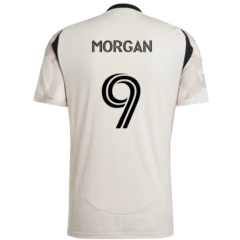 Danxen Kinderen Lewis Morgan #9 Beige Zwart Uitshirt Uittenue 2025/26 T-Shirt