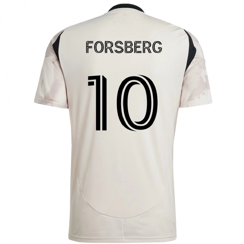 Danxen Kinderen Emil Forsberg #10 Beige Zwart Uitshirt Uittenue 2025/26 T-Shirt