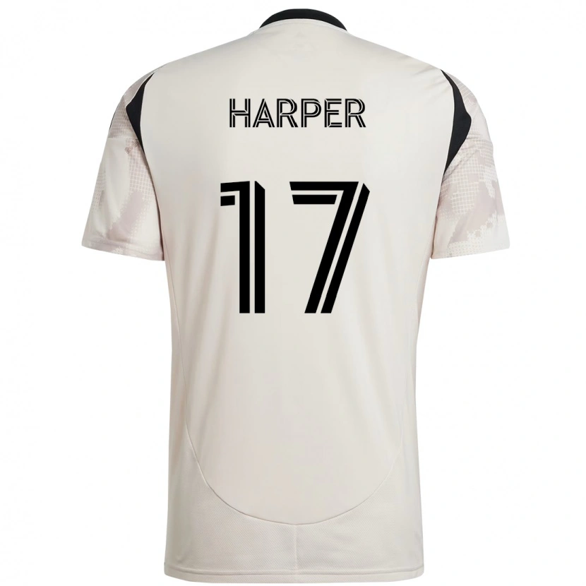 Danxen Kinderen Cameron Harper #17 Beige Zwart Uitshirt Uittenue 2025/26 T-Shirt