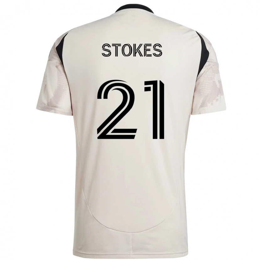 Danxen Kinderen Aidan Stokes #21 Beige Zwart Uitshirt Uittenue 2025/26 T-Shirt