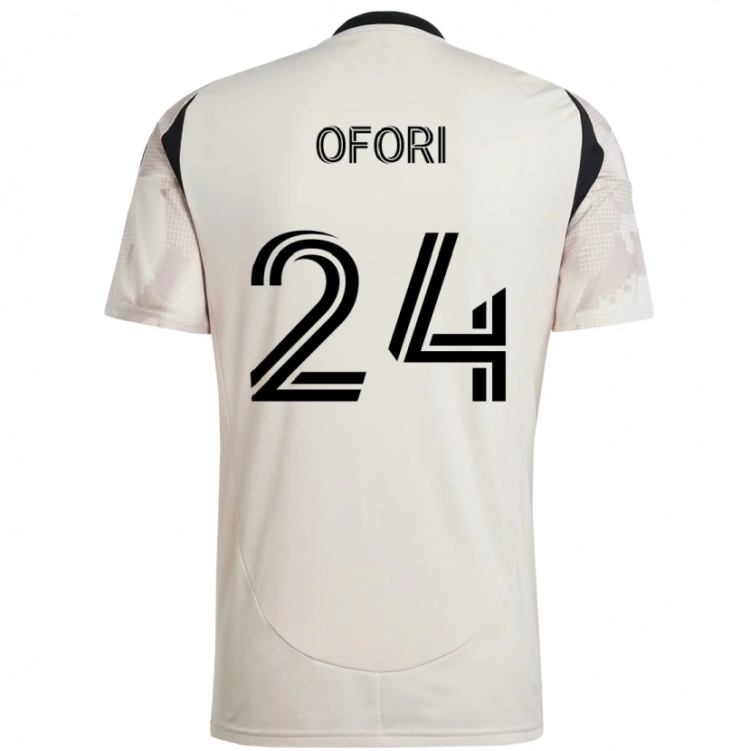 Danxen Kinderen Curtis Ofori #24 Beige Zwart Uitshirt Uittenue 2025/26 T-Shirt