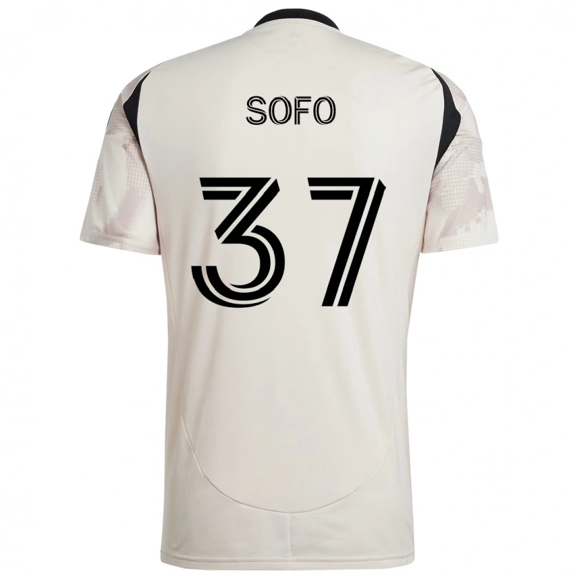 Danxen Kinderen Mohammed Sofo #37 Beige Zwart Uitshirt Uittenue 2025/26 T-Shirt