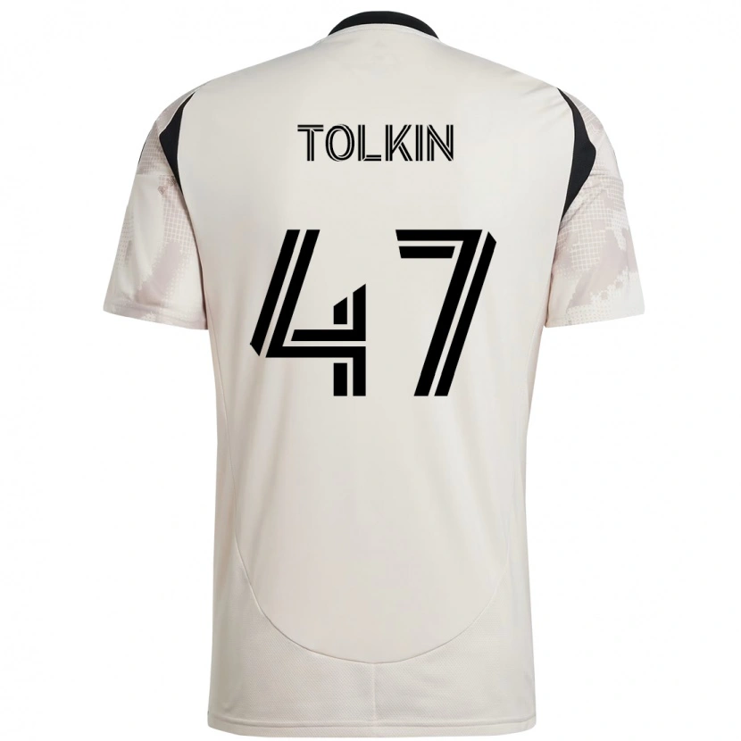Danxen Kinderen John Tolkin #47 Beige Zwart Uitshirt Uittenue 2025/26 T-Shirt