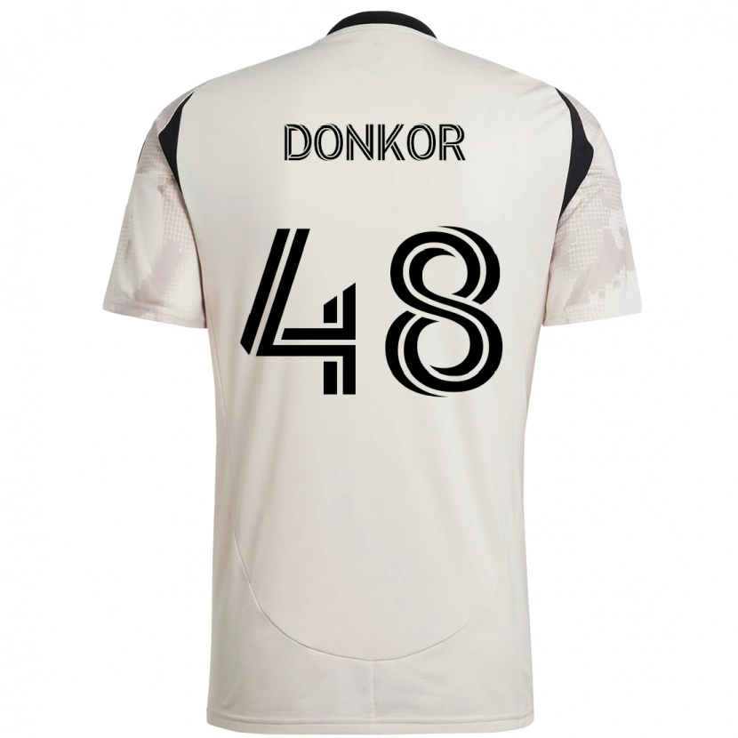 Danxen Kinderen Ronald Donkor #48 Beige Zwart Uitshirt Uittenue 2025/26 T-Shirt