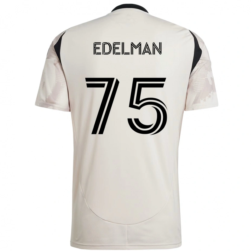 Danxen Kinderen Daniel Edelman #75 Beige Zwart Uitshirt Uittenue 2025/26 T-Shirt