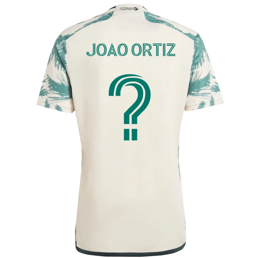 Danxen Kinderen Joao Ortiz #0 Beige Groen Uitshirt Uittenue 2025/26 T-Shirt