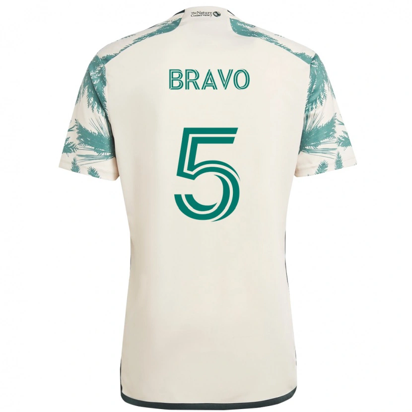 Danxen Kinderen Claudio Bravo #5 Beige Groen Uitshirt Uittenue 2025/26 T-Shirt