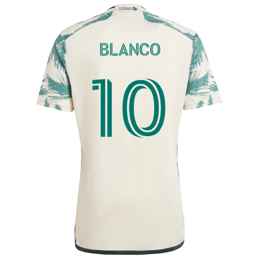 Danxen Kinderen Sebastián Blanco #10 Beige Groen Uitshirt Uittenue 2025/26 T-Shirt