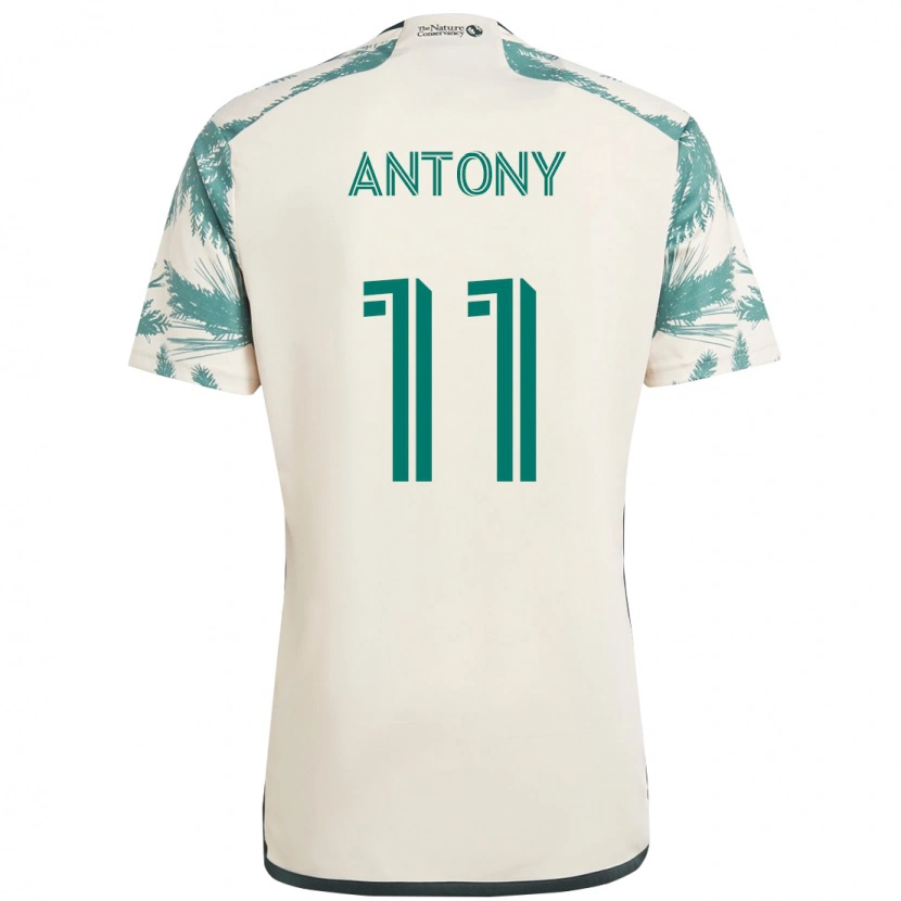Danxen Kinderen Antony #11 Beige Groen Uitshirt Uittenue 2025/26 T-Shirt
