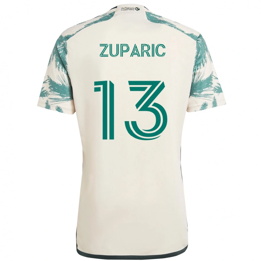 Danxen Kinderen Dario Župarić #13 Beige Groen Uitshirt Uittenue 2025/26 T-Shirt