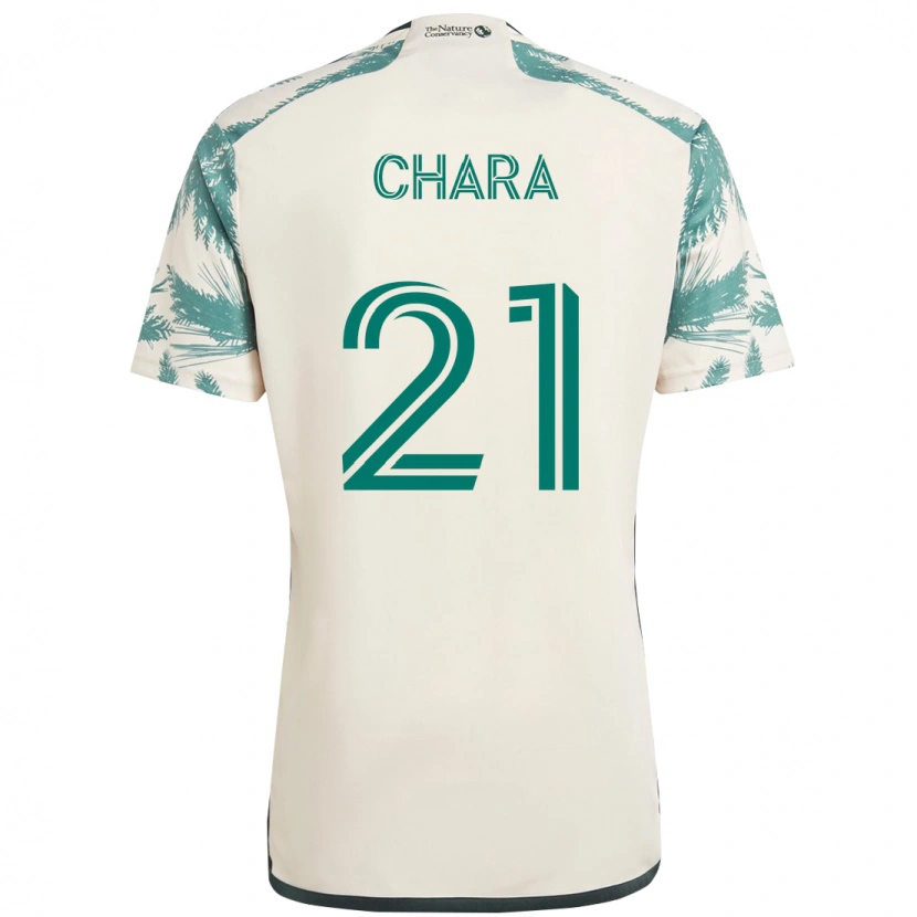 Danxen Kinderen Diego Chará #21 Beige Groen Uitshirt Uittenue 2025/26 T-Shirt