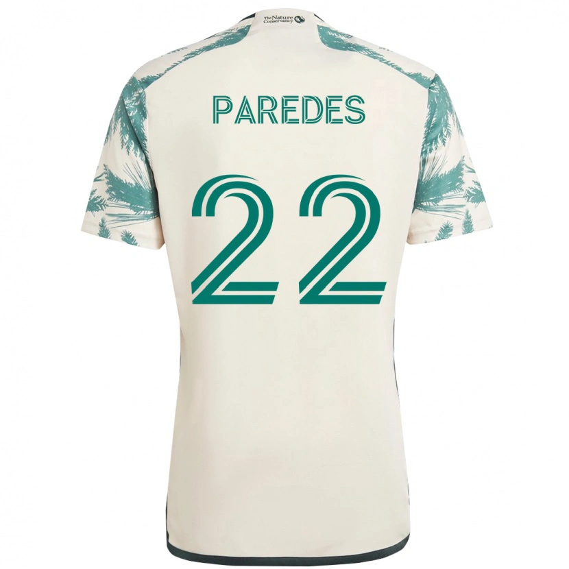 Danxen Kinderen Cristhian Paredes #22 Beige Groen Uitshirt Uittenue 2025/26 T-Shirt