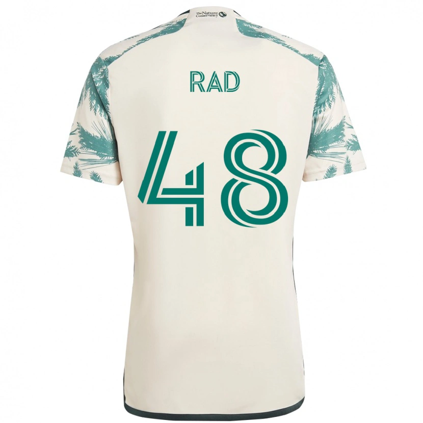 Danxen Kinderen Kaveh Rad #48 Beige Groen Uitshirt Uittenue 2025/26 T-Shirt