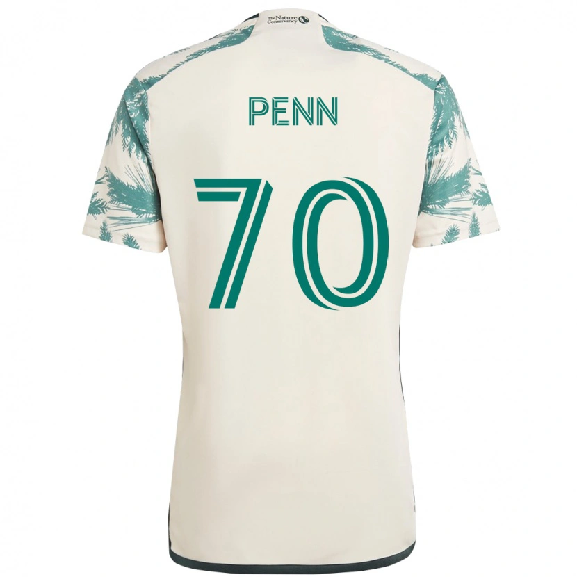 Danxen Kinderen Josh Penn #70 Beige Groen Uitshirt Uittenue 2025/26 T-Shirt