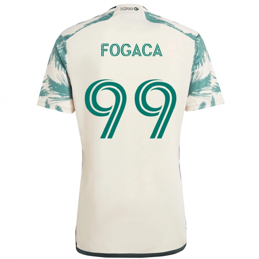 Danxen Kinderen Nathan Fogaça #99 Beige Groen Uitshirt Uittenue 2025/26 T-Shirt