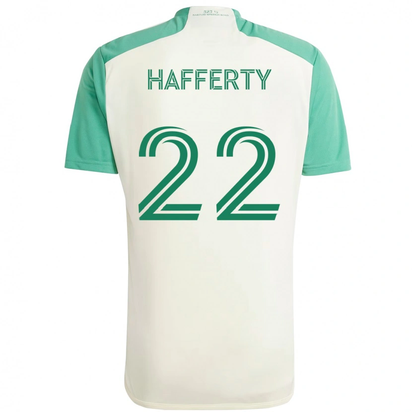 Danxen Kinderen Joe Hafferty #22 Wit Groen Uitshirt Uittenue 2025/26 T-Shirt