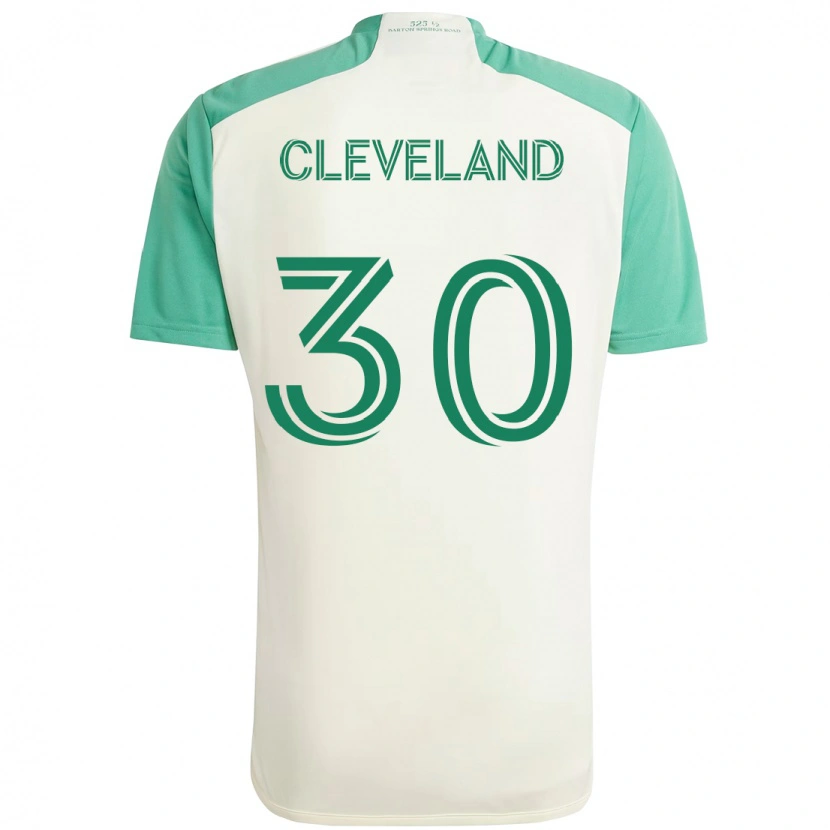 Danxen Kinderen Stefan Cleveland #30 Wit Groen Uitshirt Uittenue 2025/26 T-Shirt