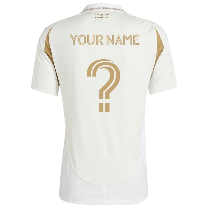Danxen Kinderen Uw Naam #0 Wit Bruin Uitshirt Uittenue 2025/26 T-Shirt