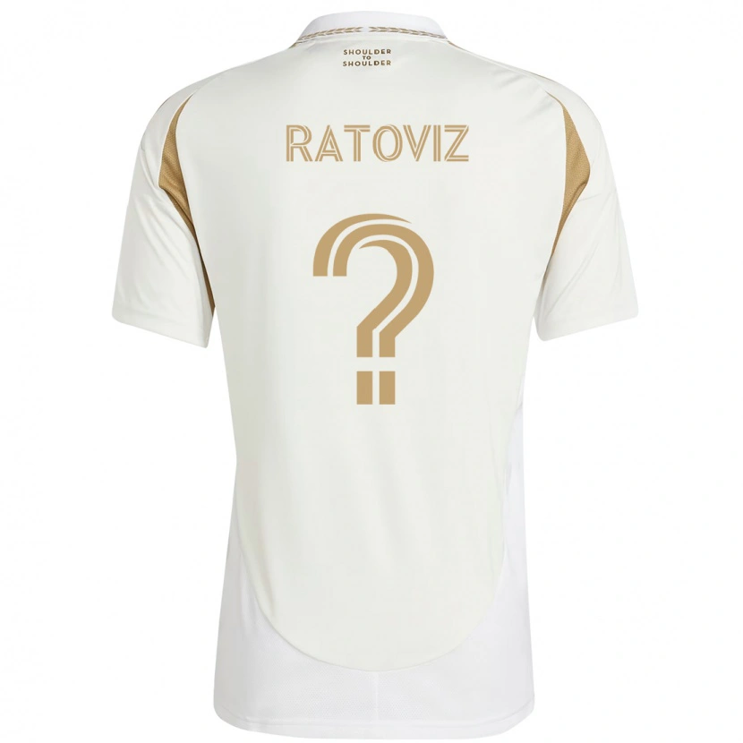 Danxen Kinderen Tamir Ratoviz #0 Wit Bruin Uitshirt Uittenue 2025/26 T-Shirt