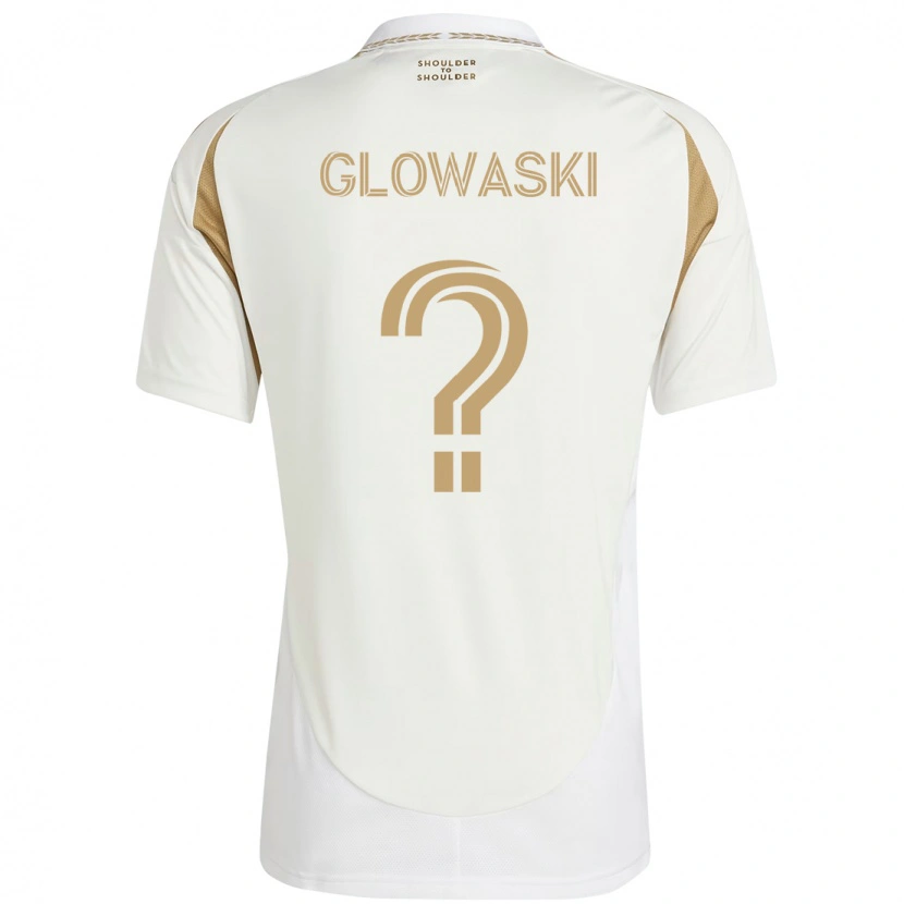 Danxen Kinderen Dylan Glowaski #0 Wit Bruin Uitshirt Uittenue 2025/26 T-Shirt