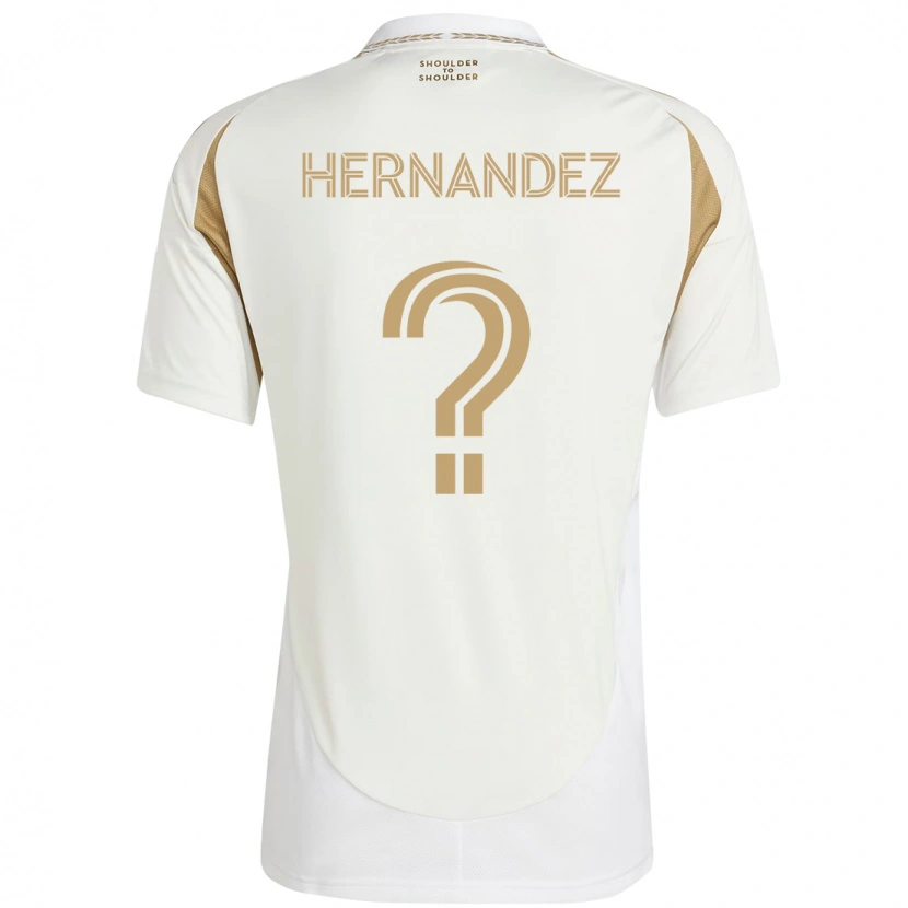 Danxen Kinderen Javier Hernandez #0 Wit Bruin Uitshirt Uittenue 2025/26 T-Shirt