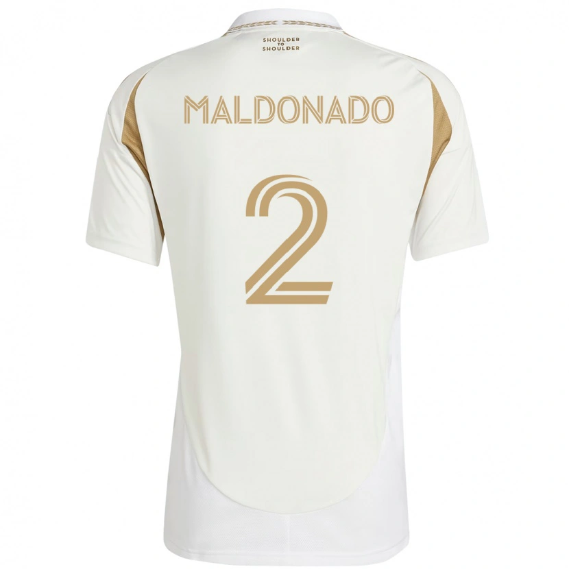 Danxen Kinderen Denil Maldonado #2 Wit Bruin Uitshirt Uittenue 2025/26 T-Shirt