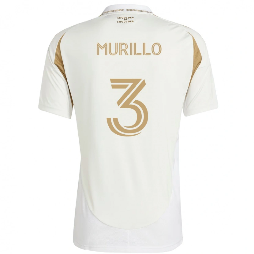 Danxen Kinderen Jesús Murillo #3 Wit Bruin Uitshirt Uittenue 2025/26 T-Shirt