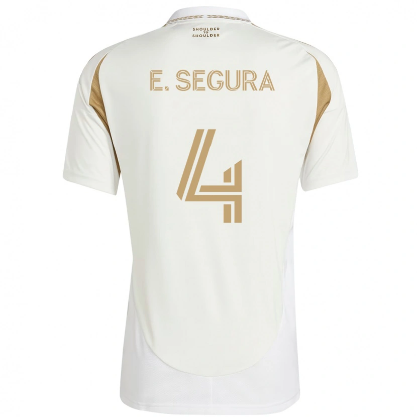 Danxen Kinderen Eddie Segura #4 Wit Bruin Uitshirt Uittenue 2025/26 T-Shirt