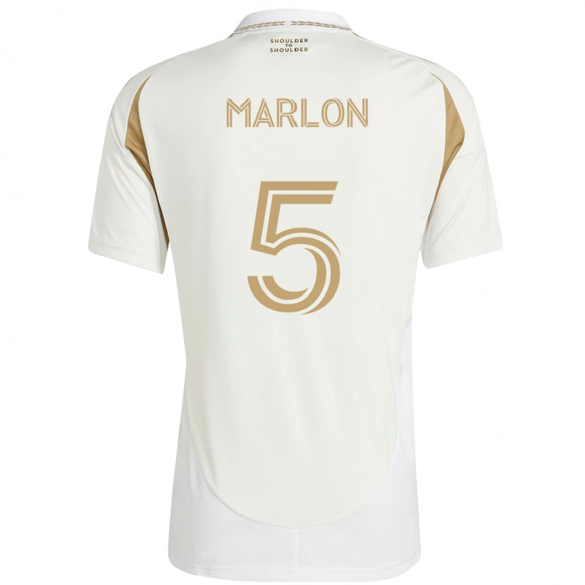 Danxen Kinderen Marlon #5 Wit Bruin Uitshirt Uittenue 2025/26 T-Shirt