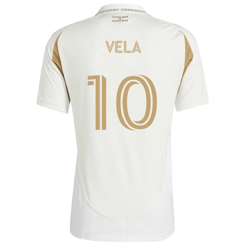 Danxen Kinderen Carlos Vela #10 Wit Bruin Uitshirt Uittenue 2025/26 T-Shirt
