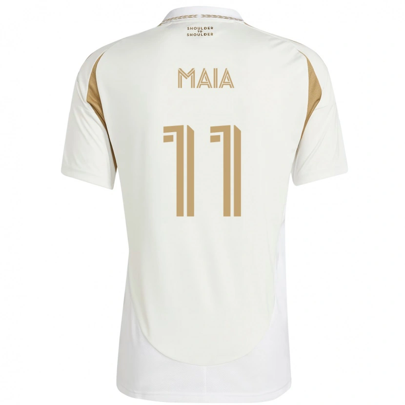 Danxen Kinderen Matheus Maia #11 Wit Bruin Uitshirt Uittenue 2025/26 T-Shirt