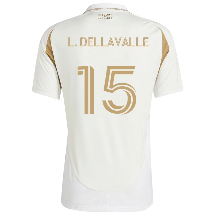 Danxen Kinderen Lorenzo Dellavalle #15 Wit Bruin Uitshirt Uittenue 2025/26 T-Shirt