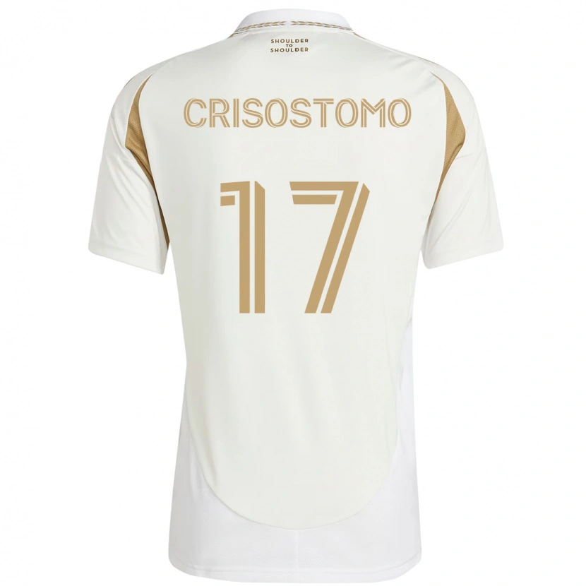Danxen Kinderen Danny Crisostomo #17 Wit Bruin Uitshirt Uittenue 2025/26 T-Shirt