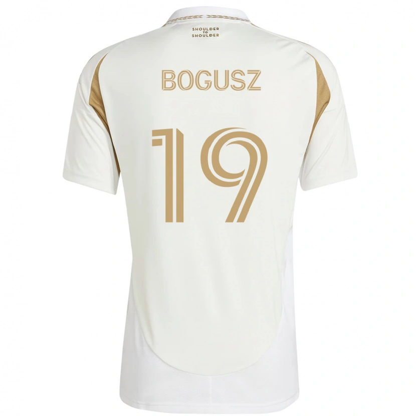 Danxen Kinderen Mateusz Bogusz #19 Wit Bruin Uitshirt Uittenue 2025/26 T-Shirt